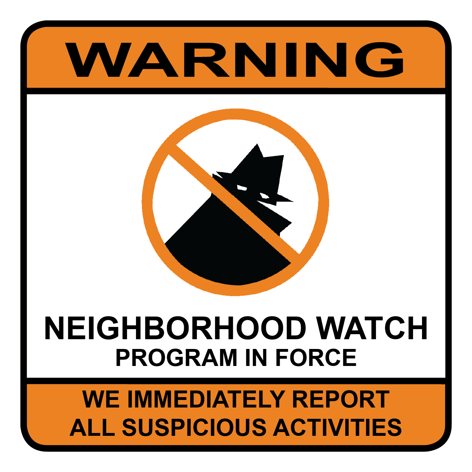 1080p Warning Neighborhood Watch Sign Tr... | Stock Video | Pond5